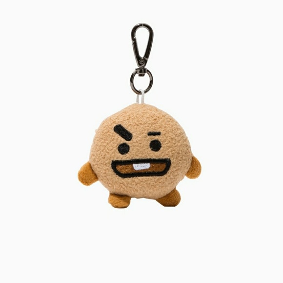 Line Friends x BT21 Shooky Charm Plush Keychain - Picture 4 of 5